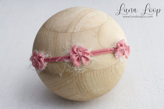 Pink | Dusty Pink trio Bow