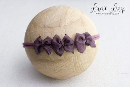 Purple | trio bow