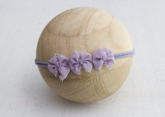 Purple | dusty purple trio bow