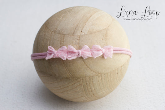 $7 Pink | trio crinkle bow
