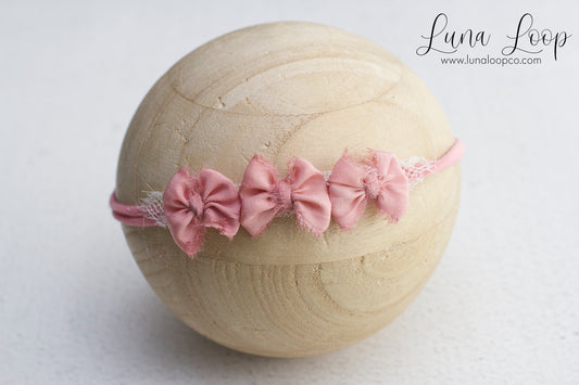 Pink | Dusty Pink trio bow