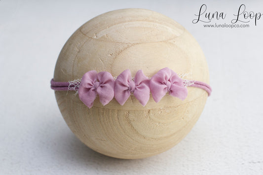 Purple | Mauve Trio bow