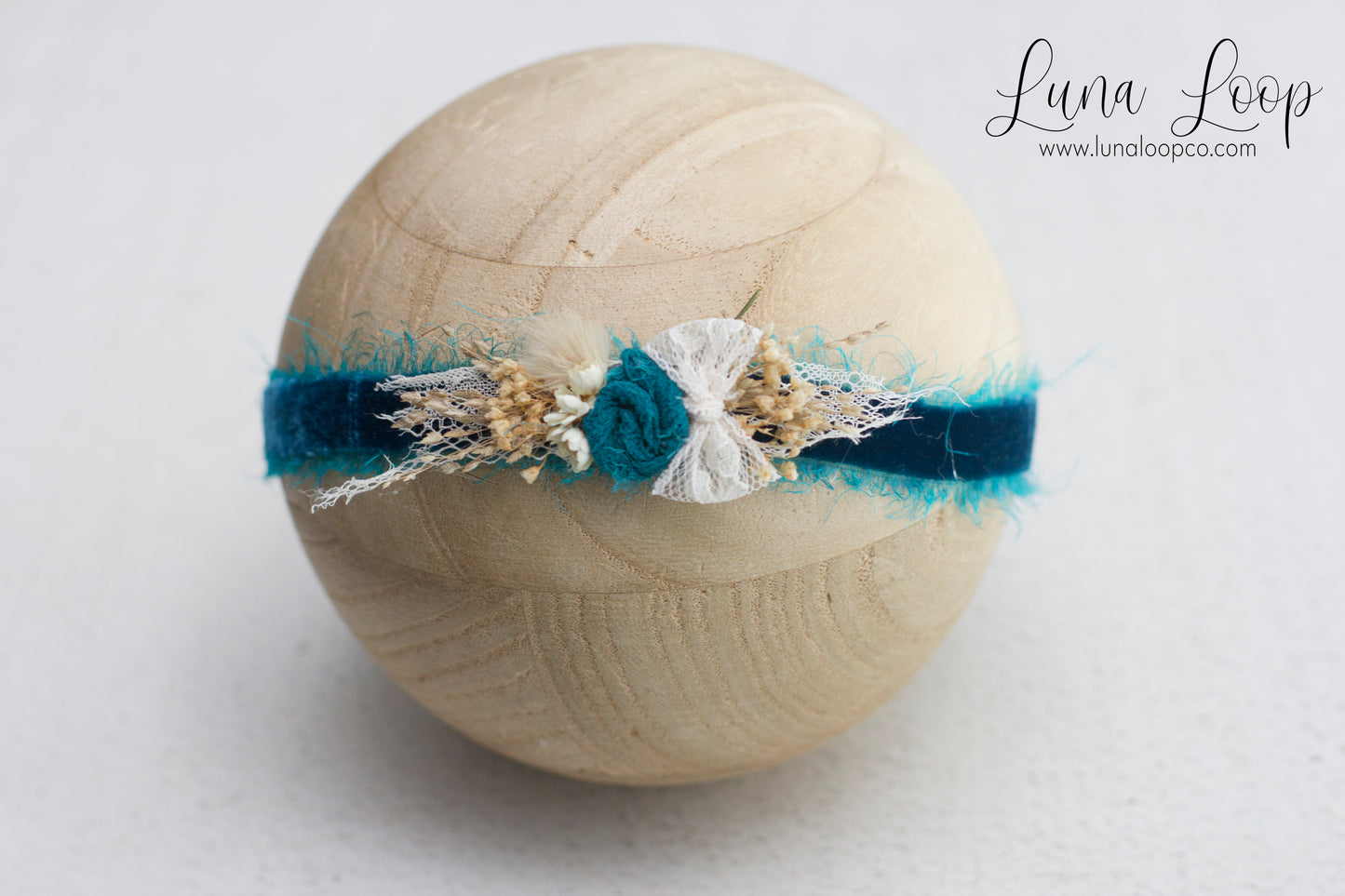 Blue | Dark Teal Luxe Velvet Tieback