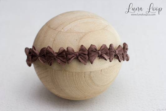 Brown | Crinkle Tiny multi bow