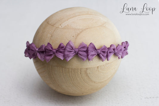 Purple | Crinkle Tiny multi bow