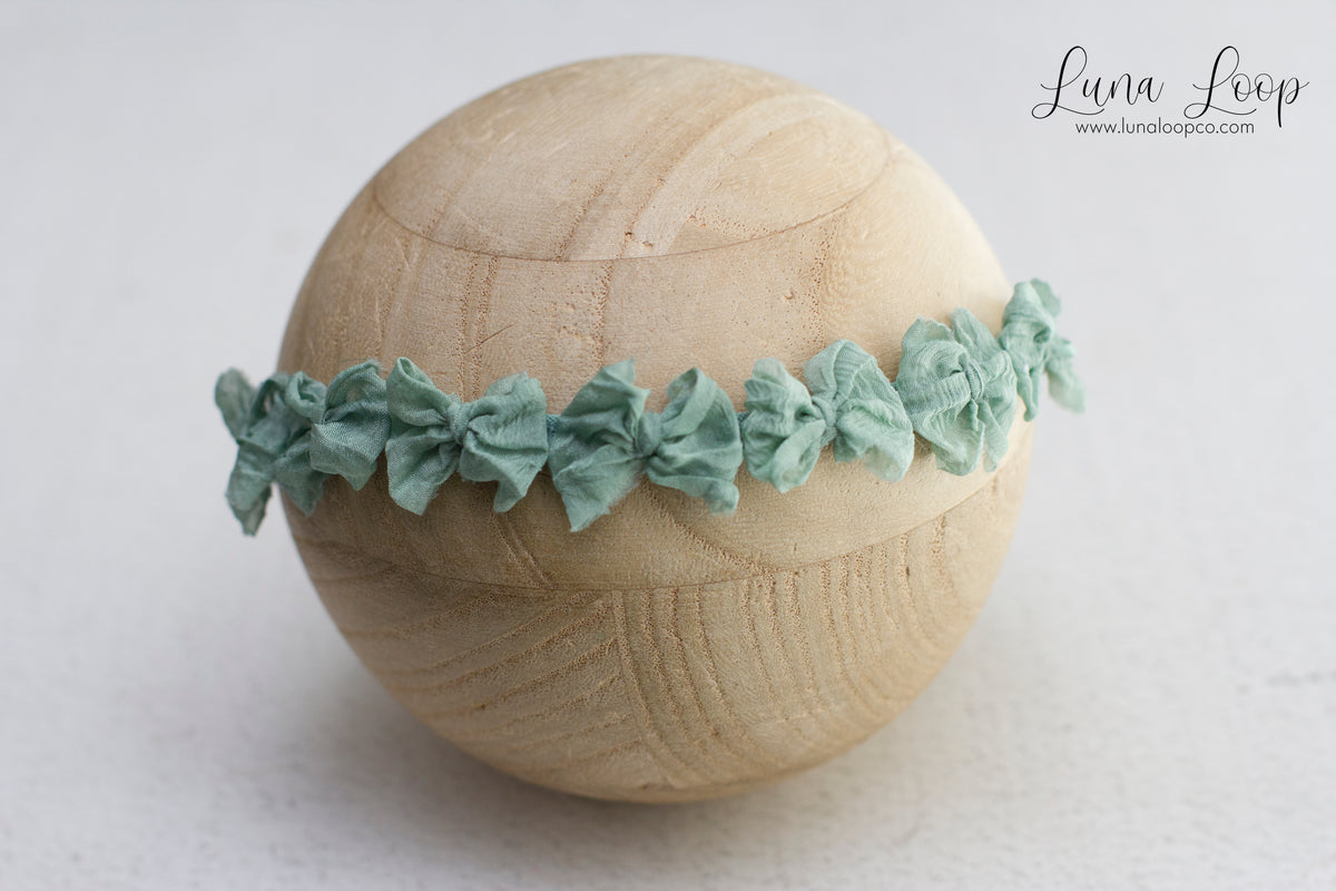 Green | Sage Tiny multi bow tieback