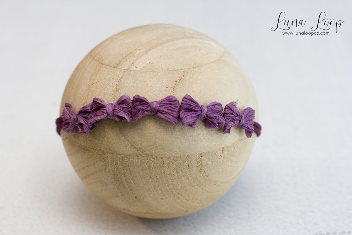 Purple | Mauve Crinkle Purple Multi Bow