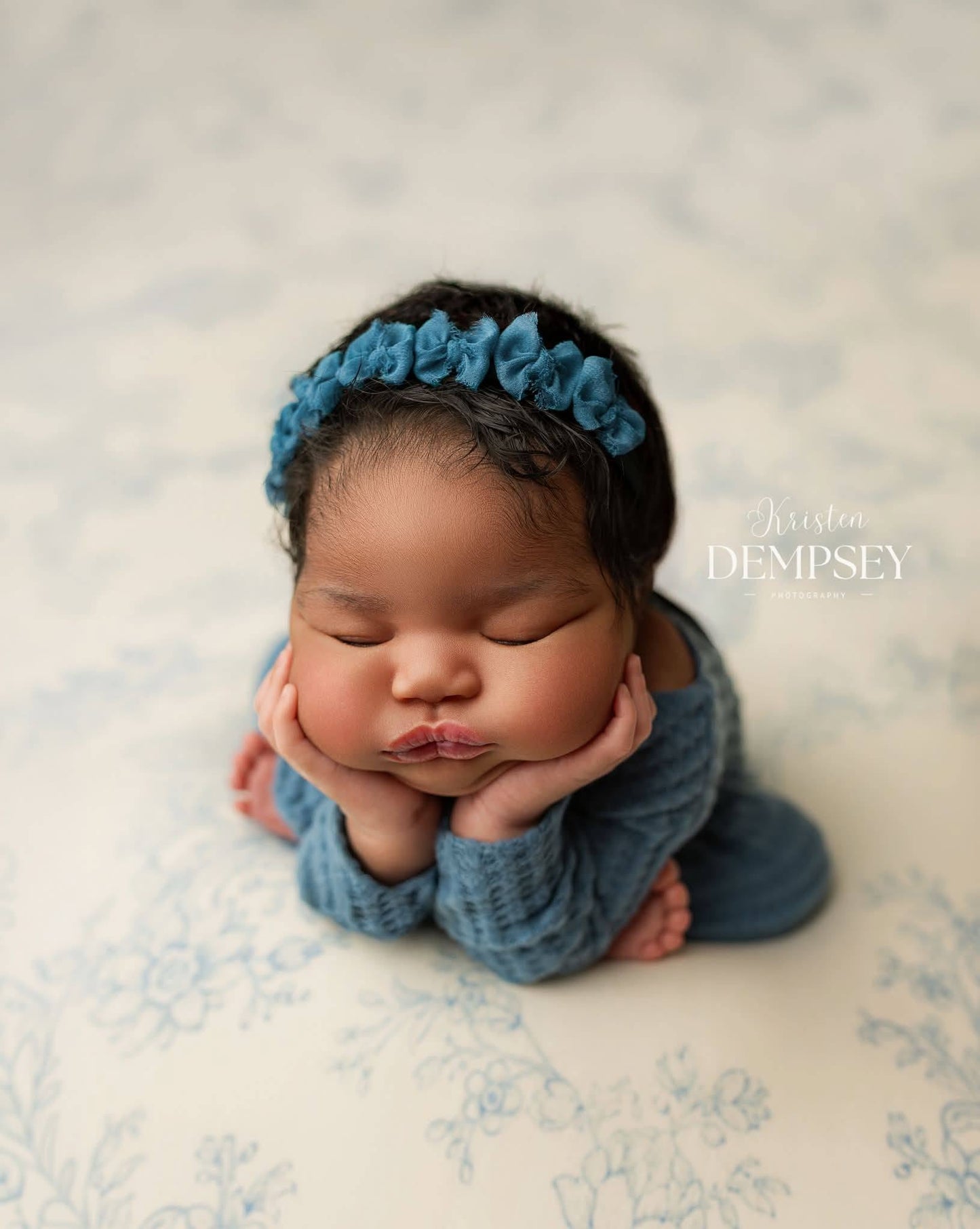 Blue | Dark Teal Tiny Multi bow