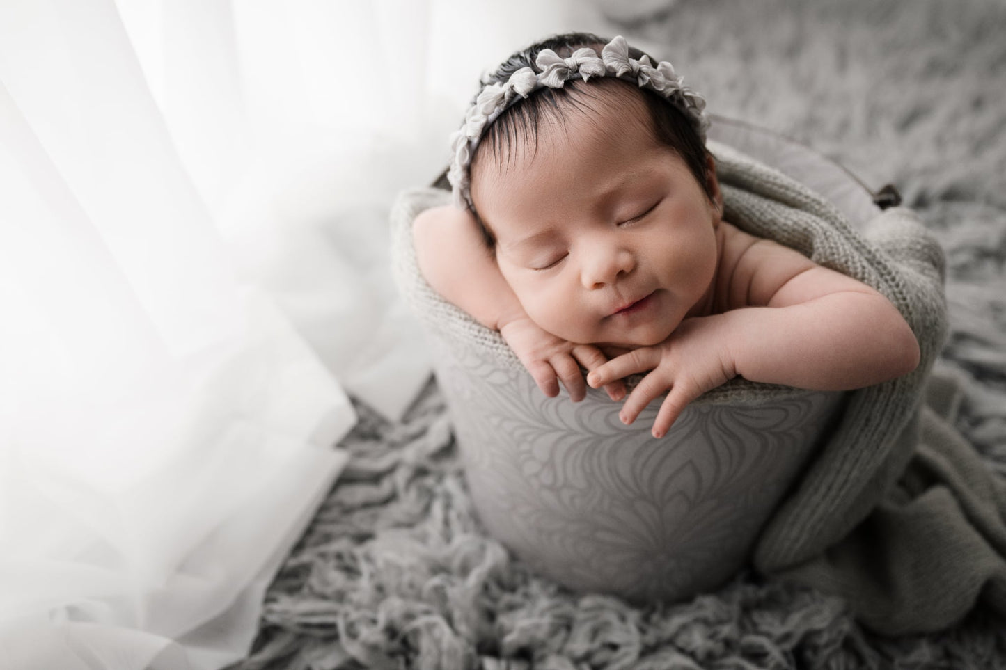 Purple | Dusty Purple Crinkle Tiny multi bow