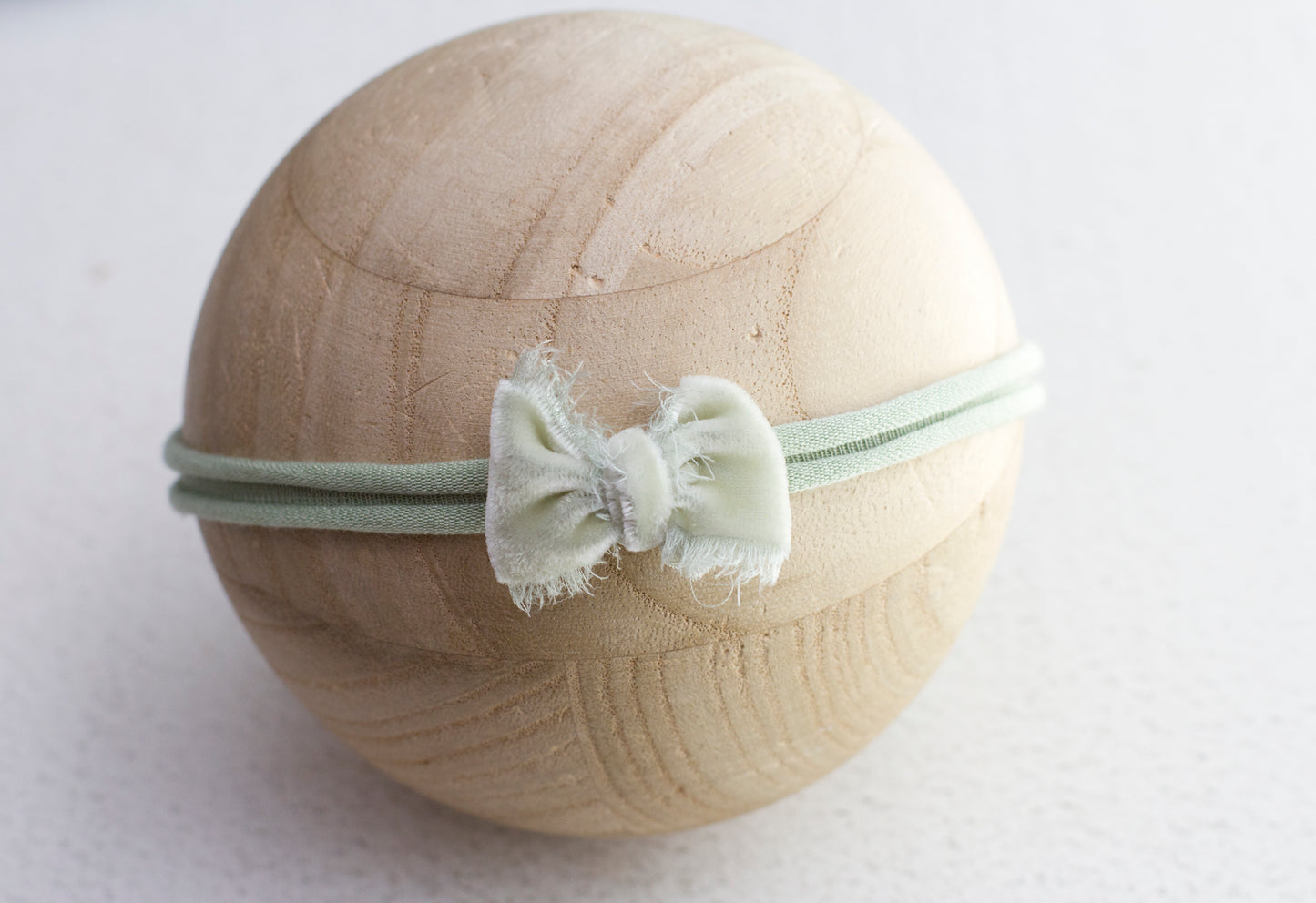 Green | Sage Velvet Bow