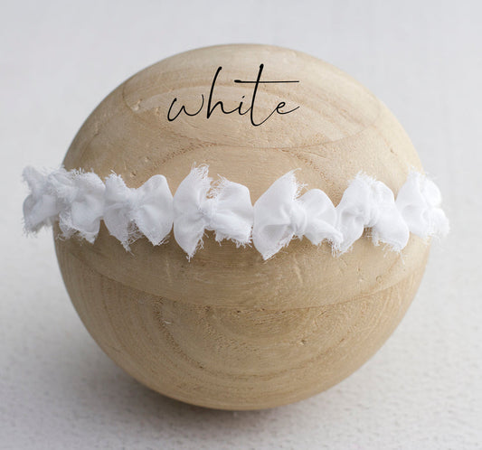 White | Multibow Tiny Chiffon
