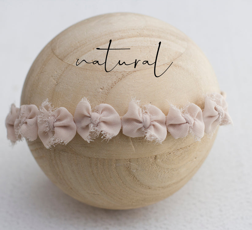 Natural | Multibow Tiny Chiffon