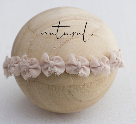 Natural | Multibow Tiny Chiffon