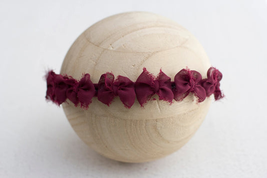 Red | Burgundy Multibow Tiny Chiffon